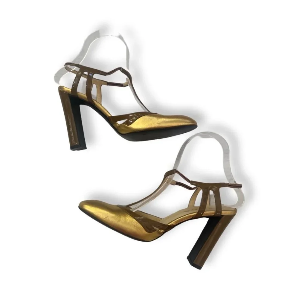 Vintage gold Prada heels size 38 - Picture 4 of 10